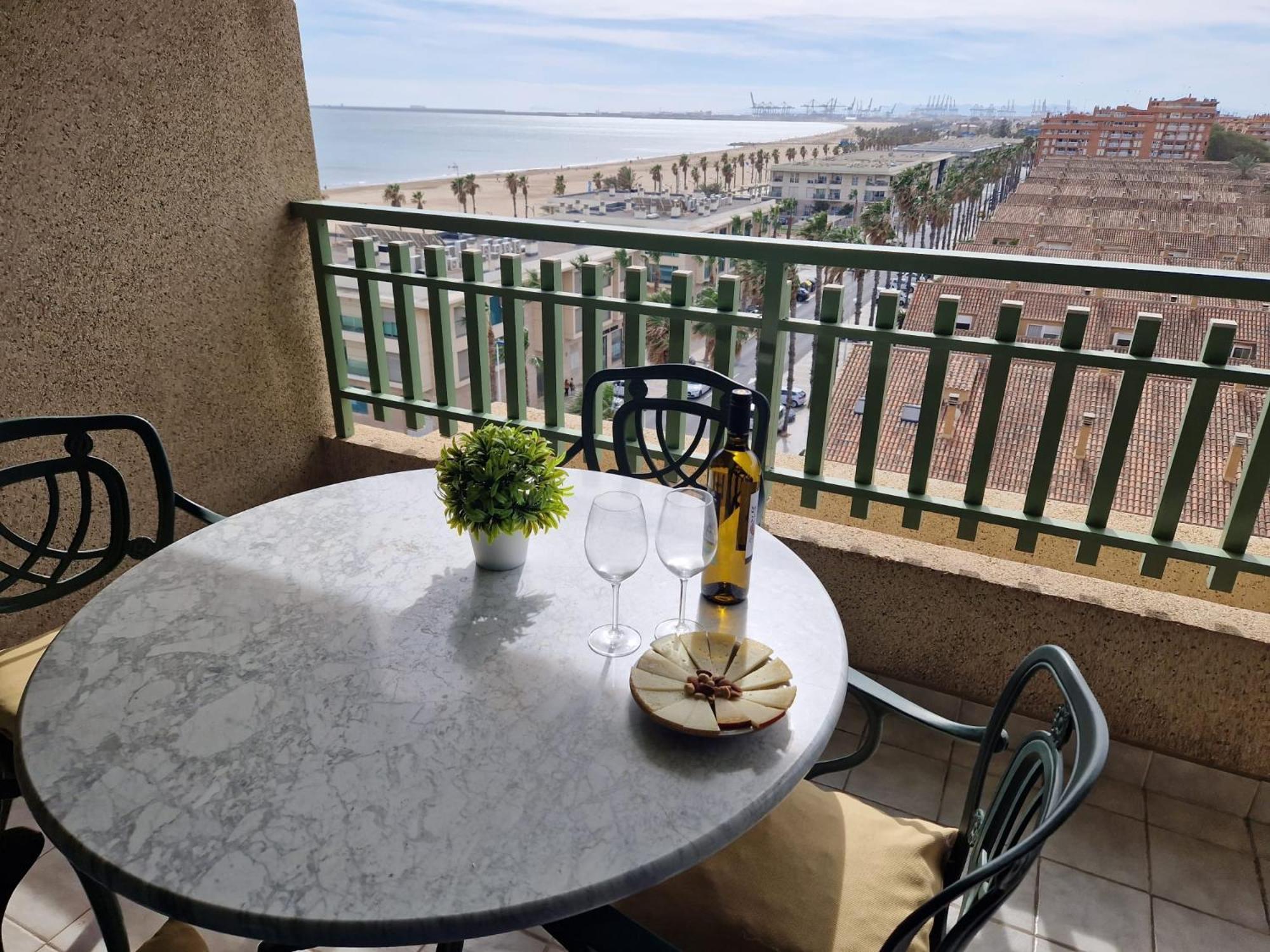 Apartamento Primera Linea De Playa Patacona バレンシア エクステリア 写真