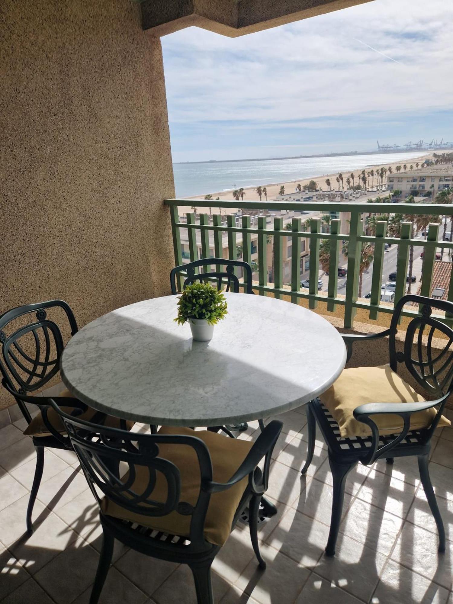 Apartamento Primera Linea De Playa Patacona バレンシア エクステリア 写真
